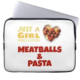 Housse Pour Ordinateur Portable Juste une fille qui aime les boulettes de viande e