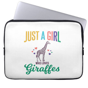 Housse Pour Ordinateur Portable Juste une fille qui aime les girafes vintage vecte