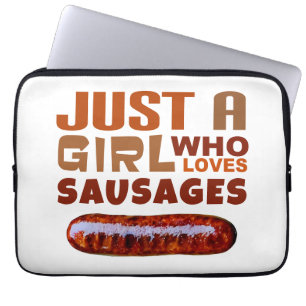 Housse Pour Ordinateur Portable Juste une fille qui aime les saucisses