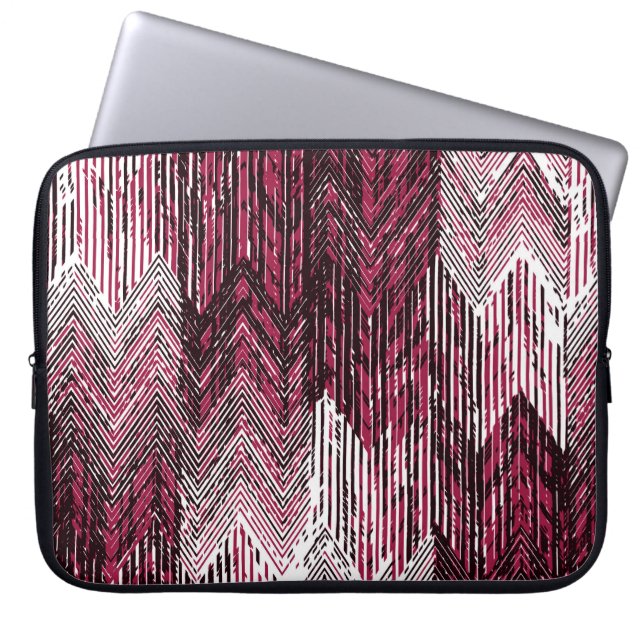 Housse Pour Ordinateur Portable Jute Géométrique Ethnique Moderne Impression. (Devant)