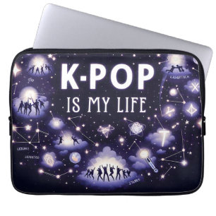 Housse Pour Ordinateur Portable K-pop est ma vie flottant parmi les étoiles