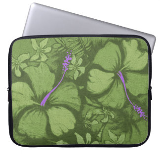 Housse Pour Ordinateur Portable Kahala Hibiscus Hawaiian Lava Rock Illustration