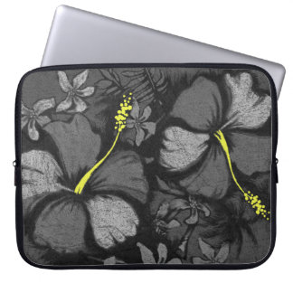 Housse Pour Ordinateur Portable Kahala Hibiscus Hawaiian Lava Rock Illustration