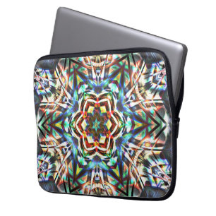 Housse Pour Ordinateur Portable Kaleidocope coloré avec une texture qui ressemble