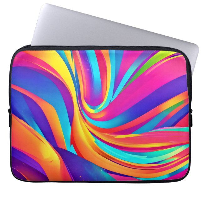 Housse Pour Ordinateur Portable Kaleidoscope Abstrait Burst (Devant)