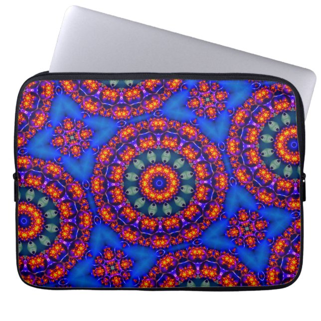Housse Pour Ordinateur Portable Kaleidoscope bleu clair (Devant)