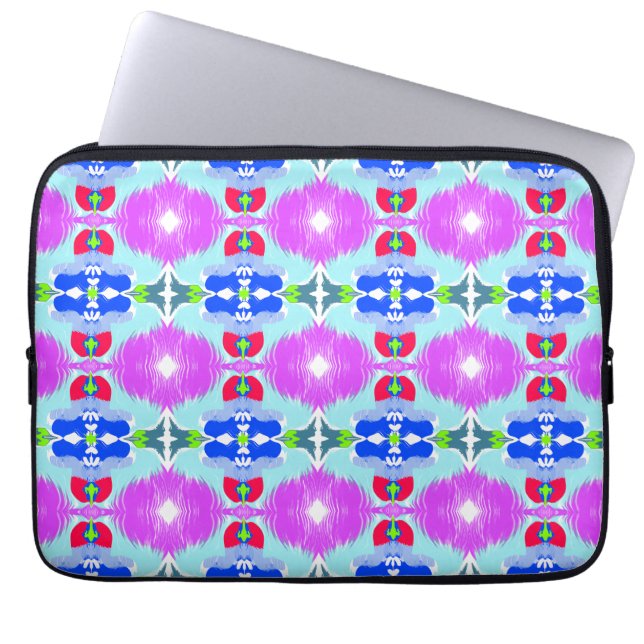 Housse Pour Ordinateur Portable Kaleidoscope Fleur d'Azur (Devant)