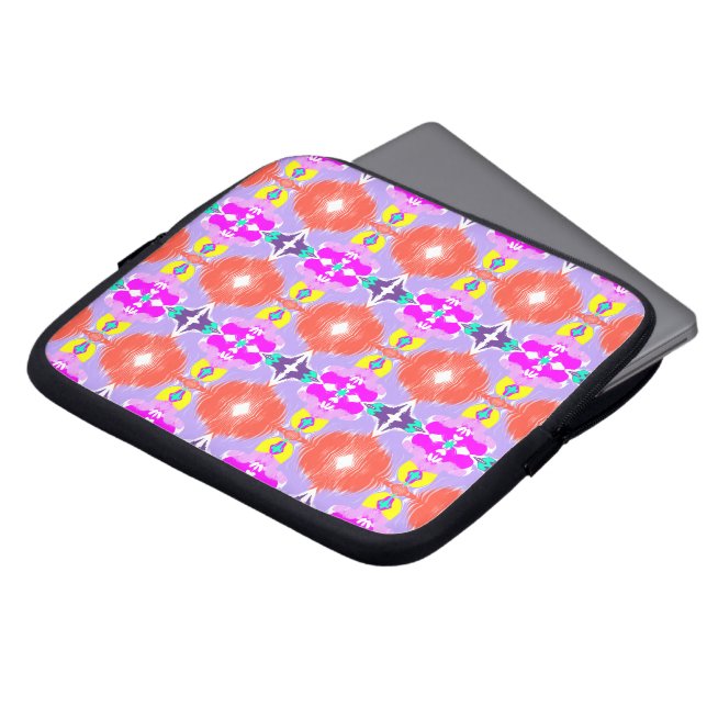 Housse Pour Ordinateur Portable Kaleidoscope Fleur Solaire (Devant haut)