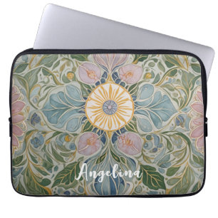 Housse Pour Ordinateur Portable Kaleidoscope floral Personnalisé