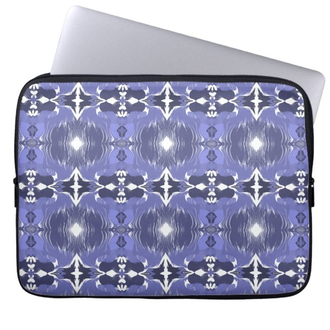 Housse Pour Ordinateur Portable Kaleidoscope Indigo de Minuit (Devant)
