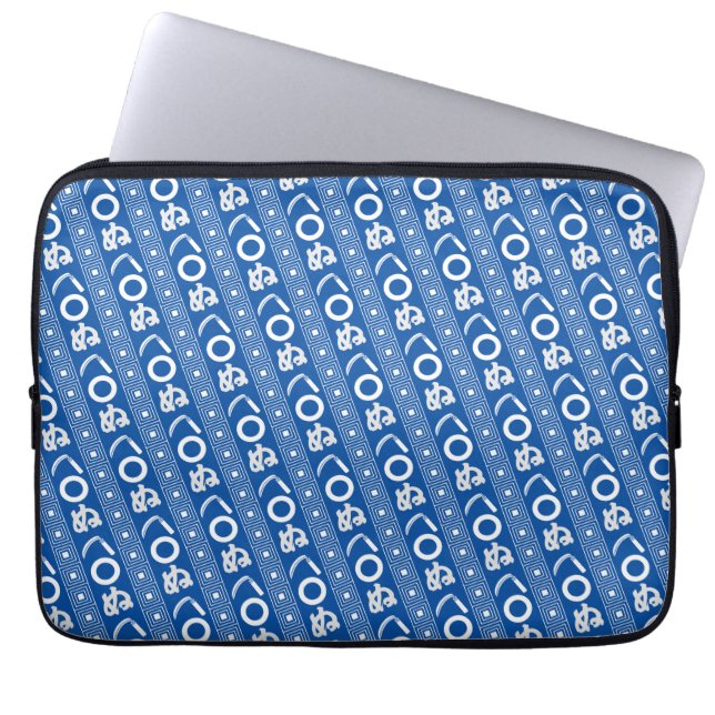 Housse Pour Ordinateur Portable Kamawanu Edo-Style Graphic Pattern (Devant)