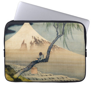 Housse Pour Ordinateur Portable Katsushika Hokusai - Garçon regardant le Mont Fuji