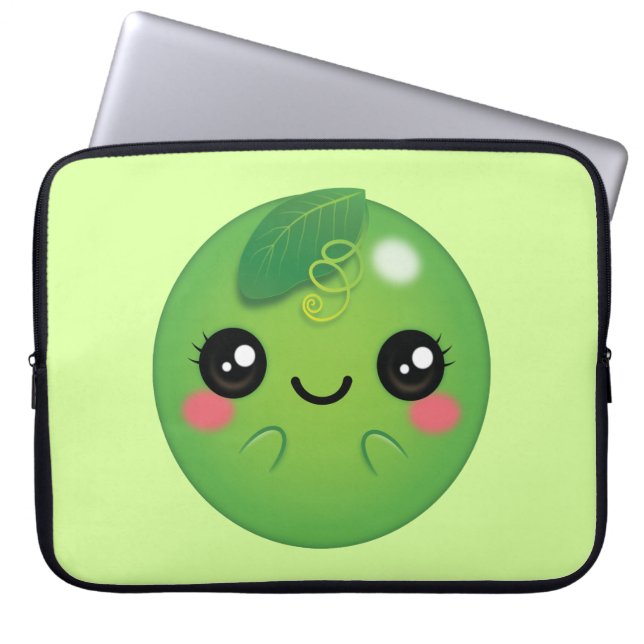 Housse Pour Ordinateur Portable Kawaii Pea (Devant)