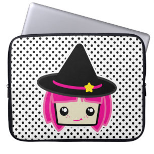 Housse Pour Ordinateur Portable Kawaii Pink Haire Sorcière Portable