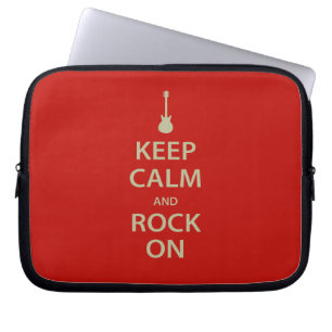 Housse Pour Ordinateur Portable Keep Calm and Rock On !