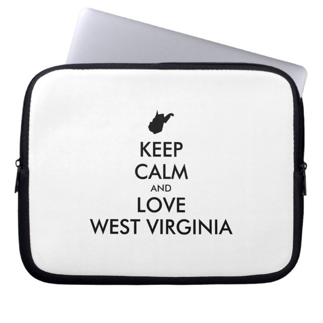 Housse Pour Ordinateur Portable KEEP CALM et LOVE WEST VIRGINIA (Devant)