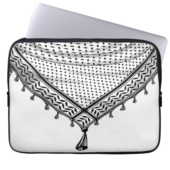 Housse Pour Ordinateur Portable Keffiyeh Écharpe palestinienne tissu traditionnel (Devant)