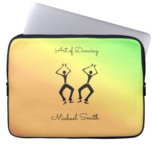 Housse Pour Ordinateur Portable Kenya, Art Africain, Danseurs Impressionnants (Devant)