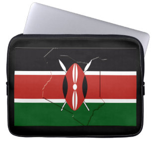 Housse Pour Ordinateur Portable KENYA Drapeau Carte Ordinateur Patriotique