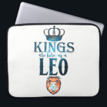 Housse Pour Ordinateur Portable KINGS est né comme LEO Zodiac Sign Juillet Août<br><div class="desc">Customisez avec du texte si vous le souhaitez.</div>