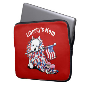 Housse Pour Ordinateur Portable KiniArt Westie Liberty Portrait