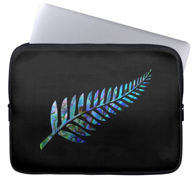 HOUSSE POUR ORDINATEUR PORTABLE KIWI NEW ZEALAND FERN PAUA (Devant)