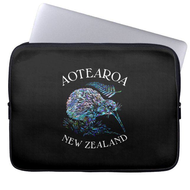 HOUSSE POUR ORDINATEUR PORTABLE KIWI NOUVELLE ZÉLANDE PAUA LAPTOP SLEEVE (Devant)