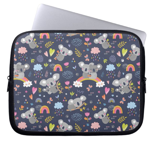 Housse Pour Ordinateur Portable Koala Rainbow Love Motif (Devant)