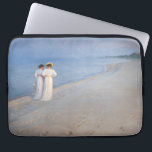 Housse Pour Ordinateur Portable Kroyer - Soirée d'été sur Skagen Beach<br><div class="desc">Soirée d'été à Skagen Southern Beach avec Anna Ancher et Marie Kroyer - Peder Severin Kroyer,  1893</div>