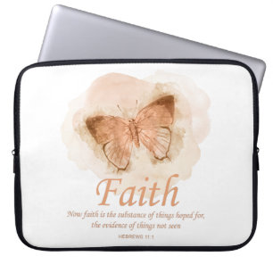Housse Pour Ordinateur Portable La Bible chrétienne des femmes Verse Papillon : Fo
