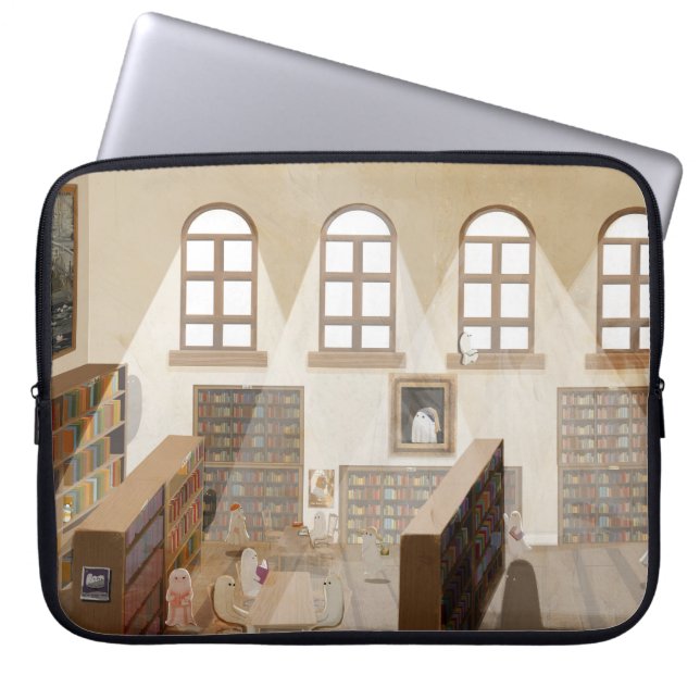 Housse Pour Ordinateur Portable La bibliothèque hantée (Devant)