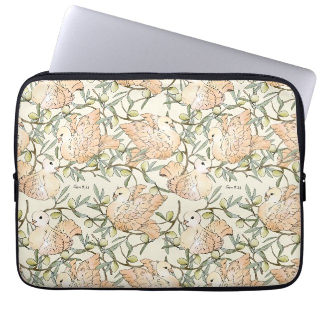 Housse Pour Ordinateur Portable La Branche et la Colombe (Devant)