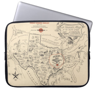 Housse Pour Ordinateur Portable La carte des États-Unis par les Texans