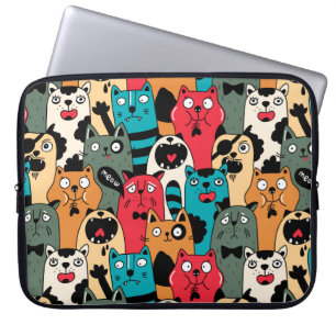 Housse Pour Ordinateur Portable La Crowd of cats