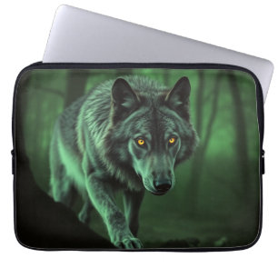 Housse Pour Ordinateur Portable "La Majesté du Sauvage : l'Alpha dans la forêt"