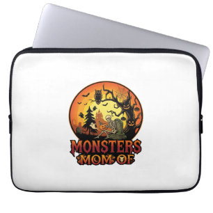 Housse Pour Ordinateur Portable La maman des monstres Halloween squelette citrouil