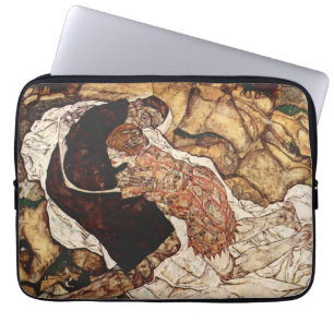 Housse Pour Ordinateur Portable La Mort et la jeune fille par Egon Schiele