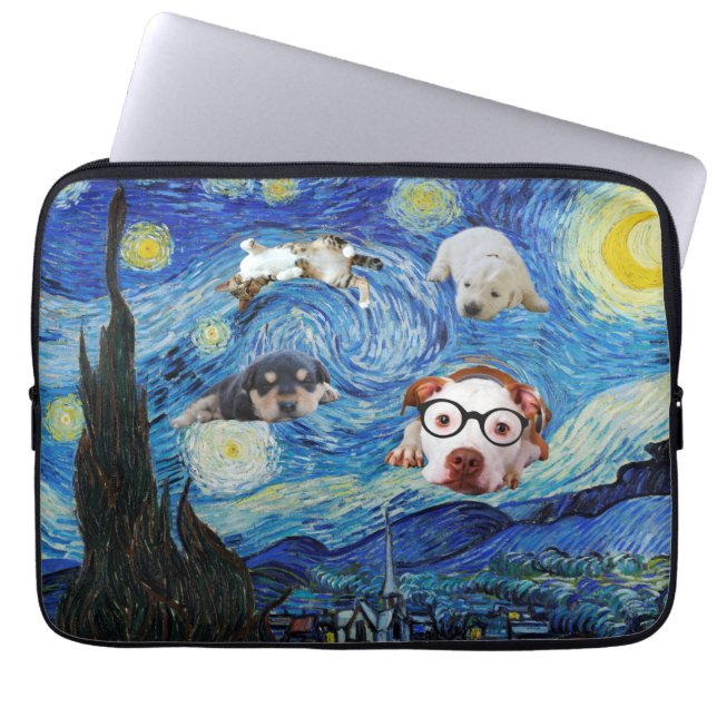 Housse Pour Ordinateur Portable La Nuit Fun Starry (Devant)