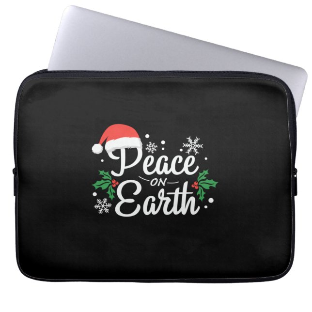 Housse Pour Ordinateur Portable La Paix De Noël Sur Terre (Devant)