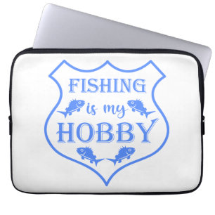 Housse Pour Ordinateur Portable La pêche est ma citation de bouclier de loisir sur