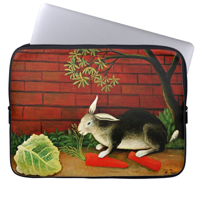 Housse Pour Ordinateur Portable La peinture d'Henri Rousseau, Rabbit, (Devant)