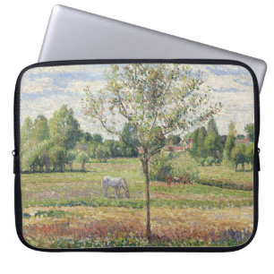 Housse Pour Ordinateur Portable La Prairie au cheval gris, Eragny, Peinture à l'hu