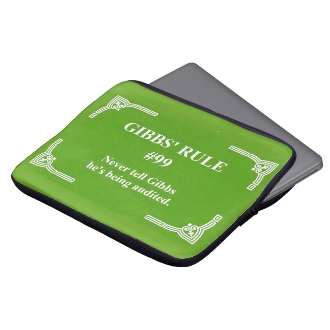 Housse Pour Ordinateur Portable La règle 99 de Gibbs (Devant haut)