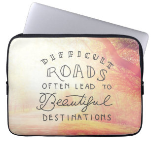 Housse Pour Ordinateur Portable La route difficile mènent à de belles destinatio
