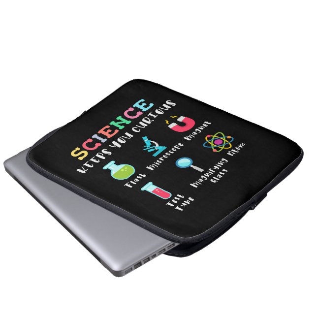 Housse Pour Ordinateur Portable La science vous garde curieux (Devant bas)