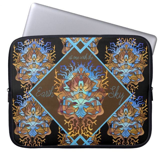 Housse Pour Ordinateur Portable La Terre et le Ciel Mandala (Devant)