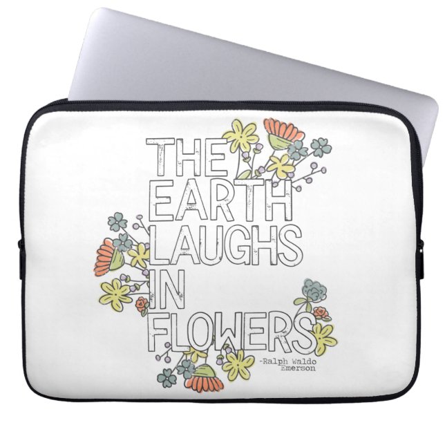 Housse Pour Ordinateur Portable La Terre rit de fleurs (Devant)