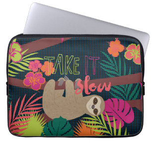 Housse Pour Ordinateur Portable La vie de paresse - prenez-le lent