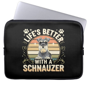 Housse Pour Ordinateur Portable La vie est meilleure avec un Amoureux des chiens r