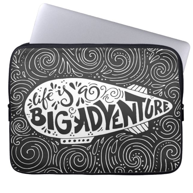Housse Pour Ordinateur Portable La vie est une grande aventure (Devant)